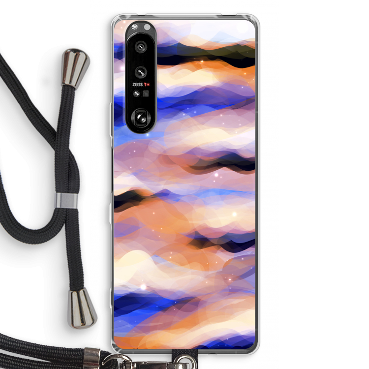 Donkere Wolken: Sony Xperia 1 III Transparant Hoesje met koord