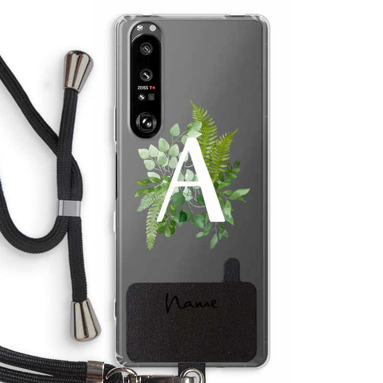 Green Brush: Sony Xperia 1 III Transparant Hoesje met koord