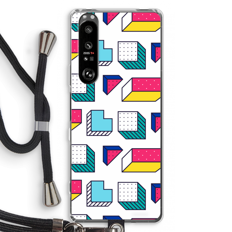 8-bit N°7: Sony Xperia 1 III Transparant Hoesje met koord