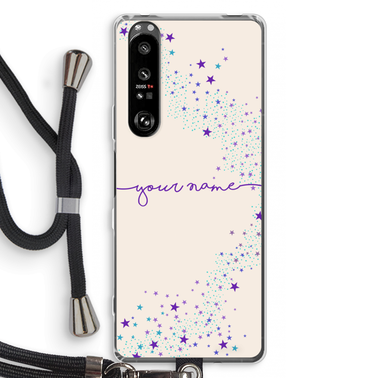 Sterren: Sony Xperia 1 III Transparant Hoesje met koord