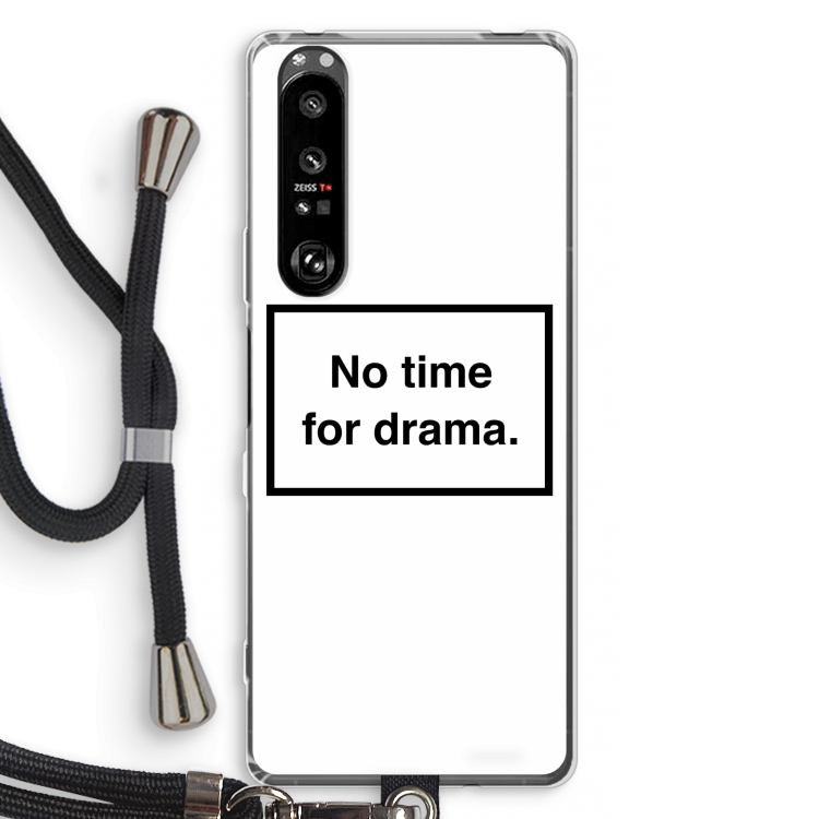 No drama: Sony Xperia 1 III Transparant Hoesje met koord