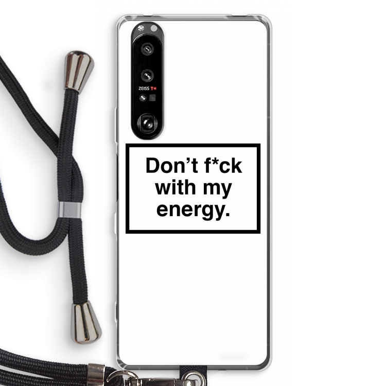 My energy: Sony Xperia 1 III Transparant Hoesje met koord