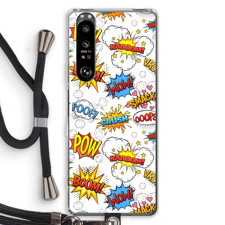 Pow Smack: Sony Xperia 1 III Transparant Hoesje met koord