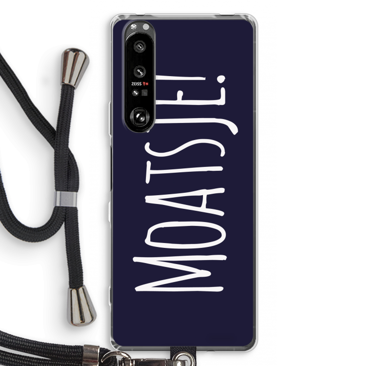 Moatsje!: Sony Xperia 1 III Transparant Hoesje met koord
