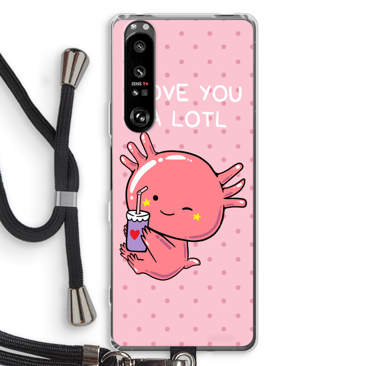 Love You A Lotl: Sony Xperia 1 III Transparant Hoesje met koord