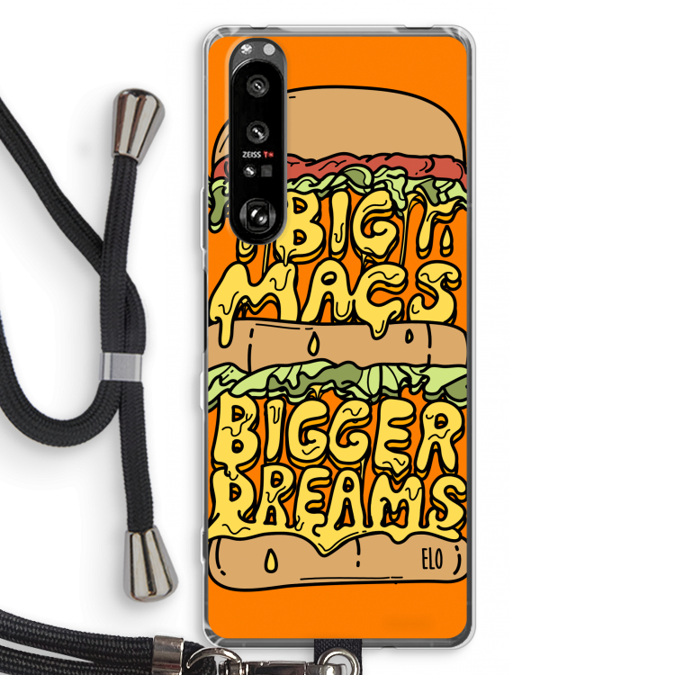 Big Macs Bigger Dreams: Sony Xperia 1 III Transparant Hoesje met koord