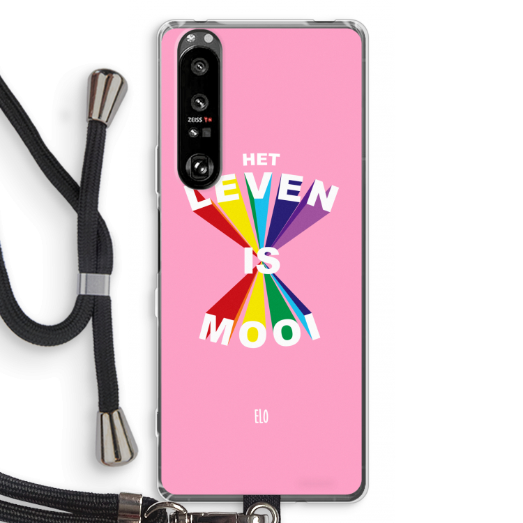 Het Leven Is Mooi: Sony Xperia 1 III Transparant Hoesje met koord