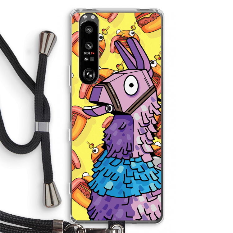 Loot Burger: Sony Xperia 1 III Transparant Hoesje met koord