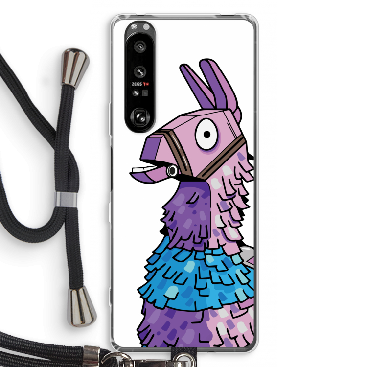 Lama: Sony Xperia 1 III Transparant Hoesje met koord
