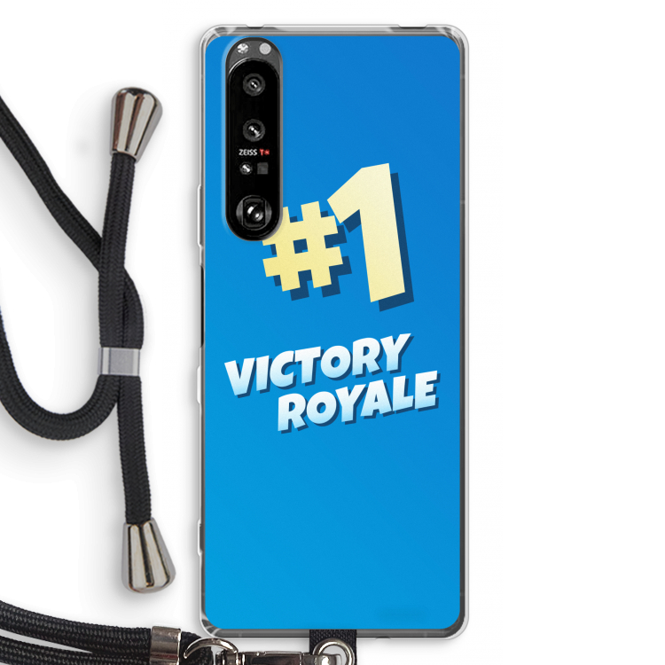 Victory Royale: Sony Xperia 1 III Transparant Hoesje met koord