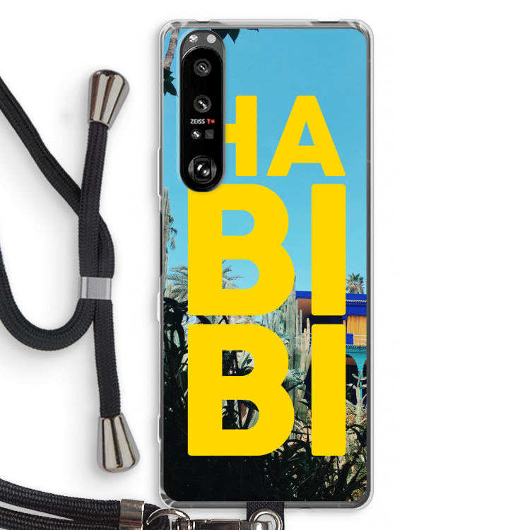 Habibi Majorelle : Sony Xperia 1 III Transparant Hoesje met koord