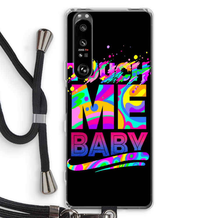 Touch Me: Sony Xperia 1 III Transparant Hoesje met koord