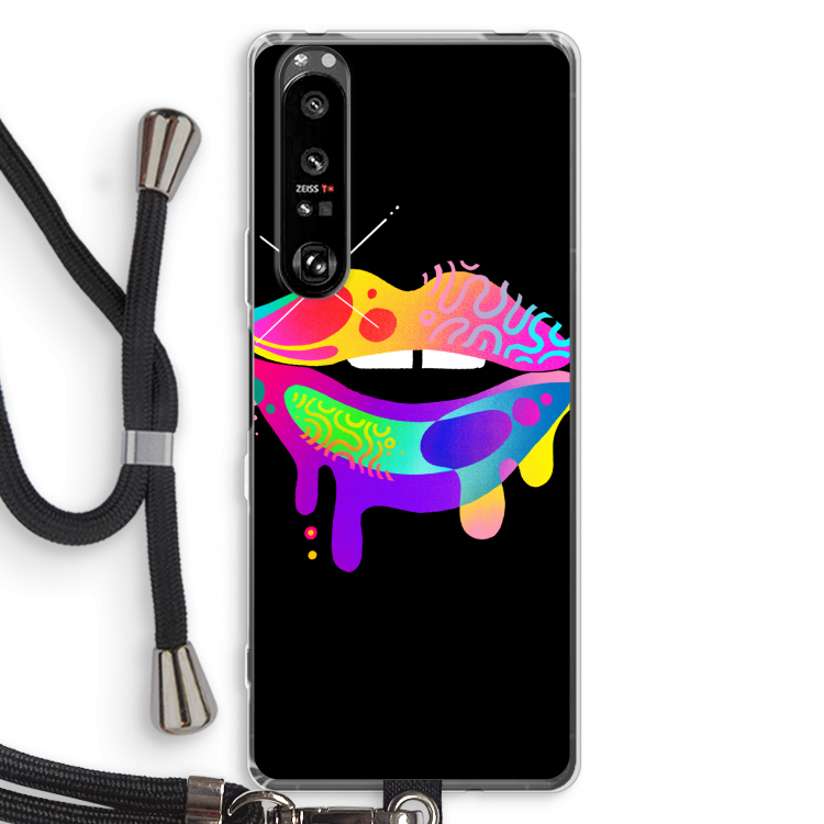 Lip Palette: Sony Xperia 1 III Transparant Hoesje met koord