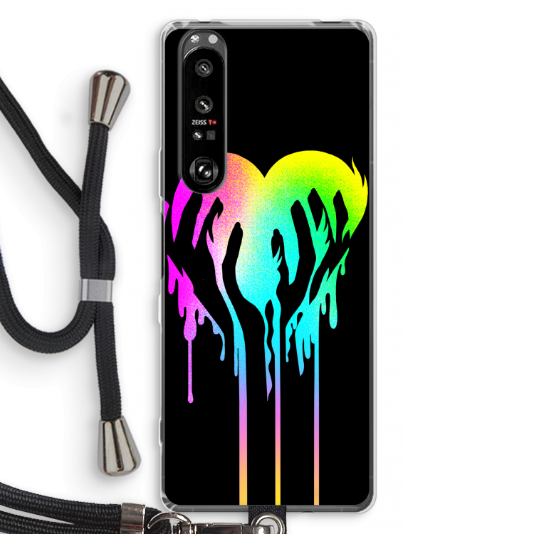 Hold My Heart: Sony Xperia 1 III Transparant Hoesje met koord