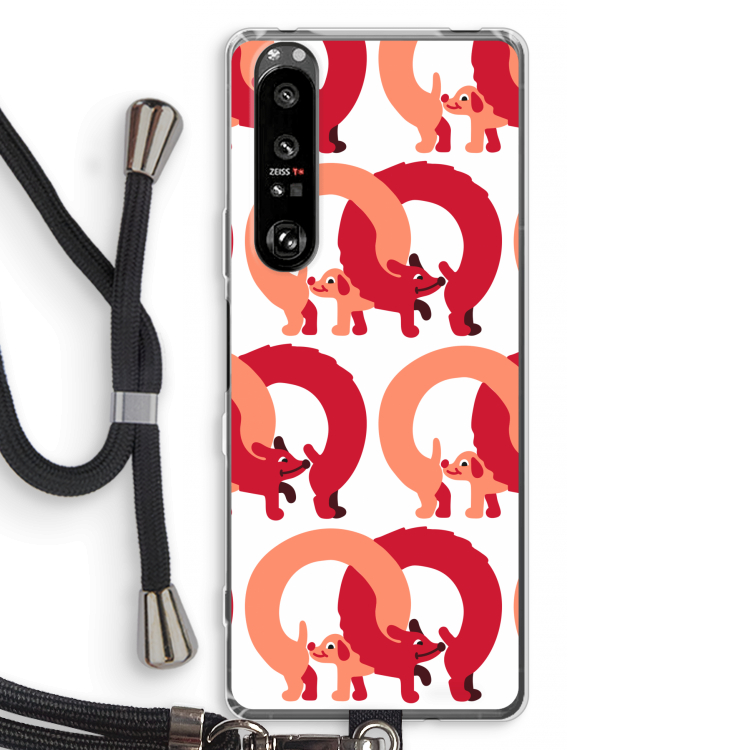 Dogs: Sony Xperia 1 III Transparant Hoesje met koord