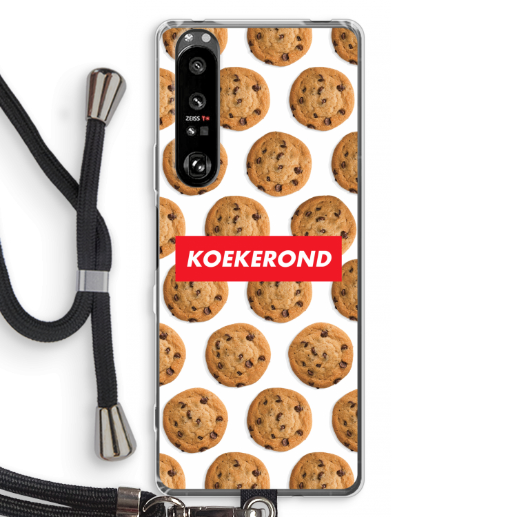 Koekerond: Sony Xperia 1 III Transparant Hoesje met koord