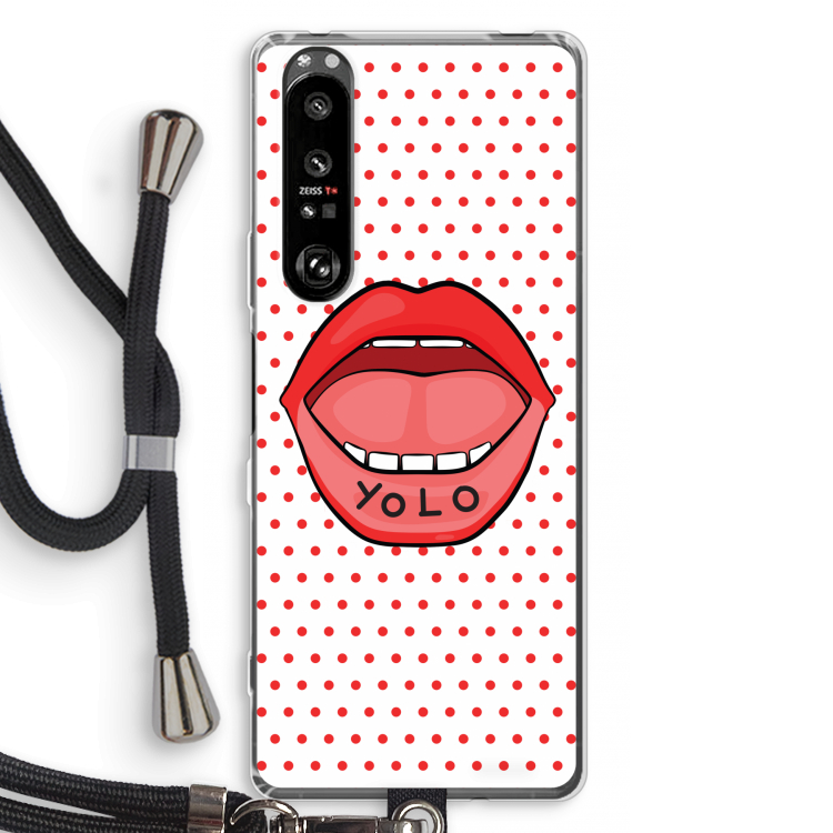 Yolo Denise: Sony Xperia 1 III Transparant Hoesje met koord