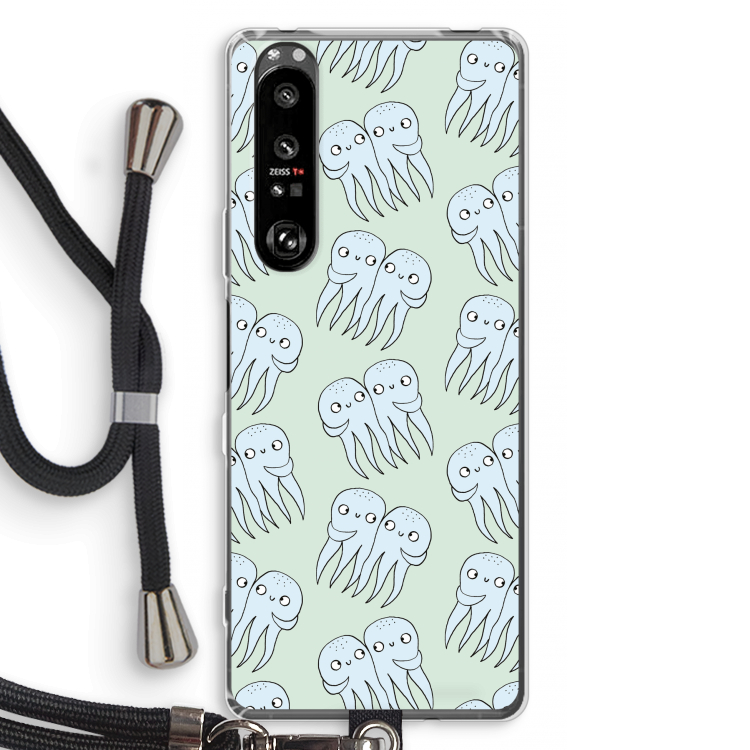Octopussen: Sony Xperia 1 III Transparant Hoesje met koord