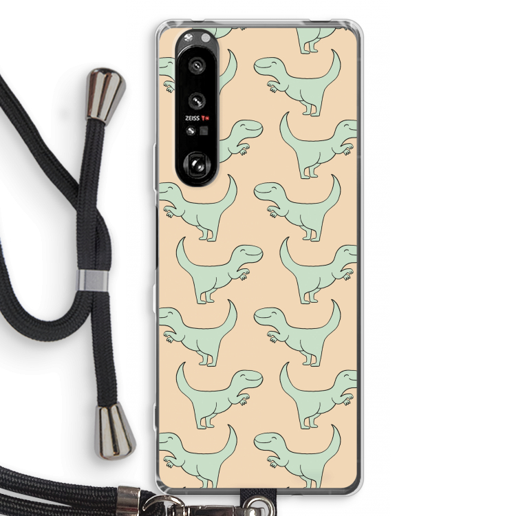 Dinos: Sony Xperia 1 III Transparant Hoesje met koord