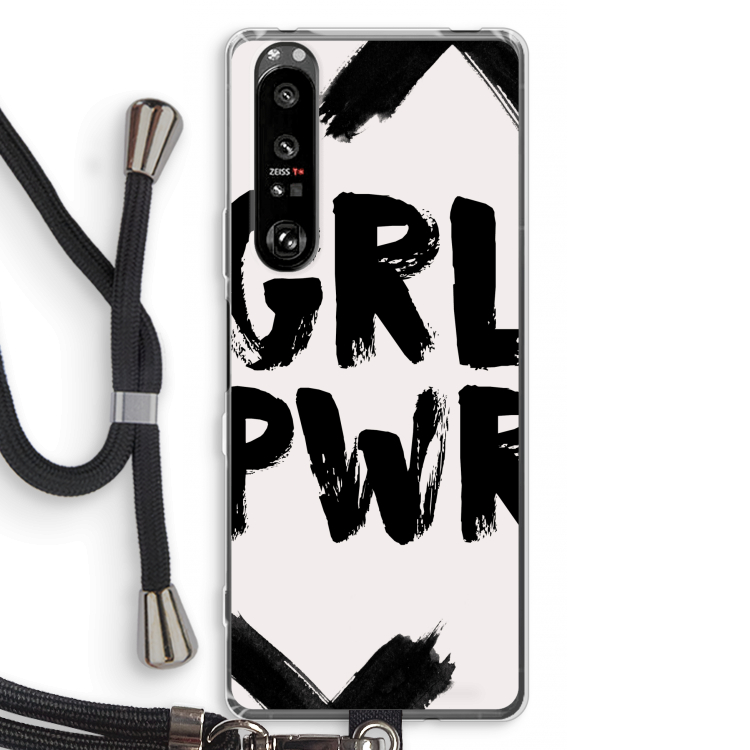 Girl Power #2: Sony Xperia 1 III Transparant Hoesje met koord