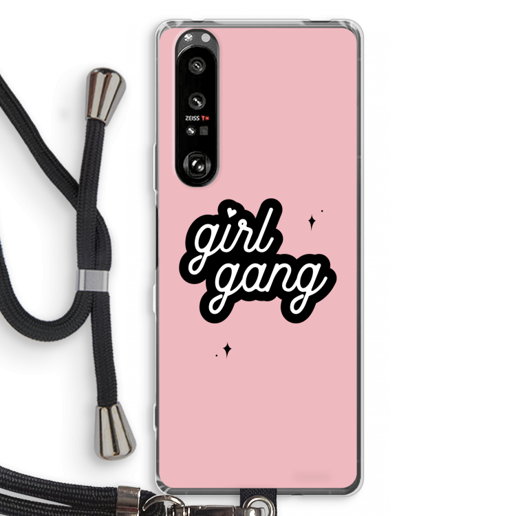 Girl Gang: Sony Xperia 1 III Transparant Hoesje met koord