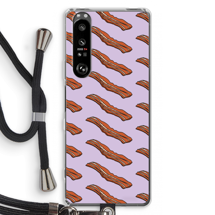 Bacon to my eggs #2: Sony Xperia 1 III Transparant Hoesje met koord