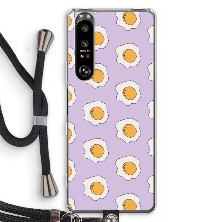 Bacon to my eggs #1: Sony Xperia 1 III Transparant Hoesje met koord