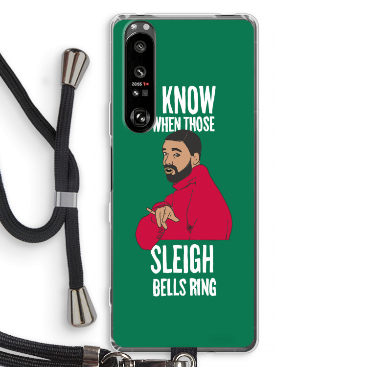 Sleigh Bells Ring: Sony Xperia 1 III Transparant Hoesje met koord
