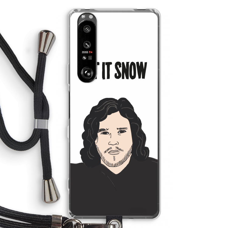 Let It Snow: Sony Xperia 1 III Transparant Hoesje met koord