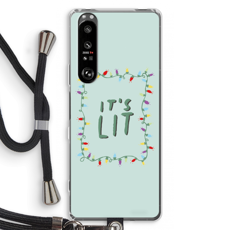 It's Lit: Sony Xperia 1 III Transparant Hoesje met koord