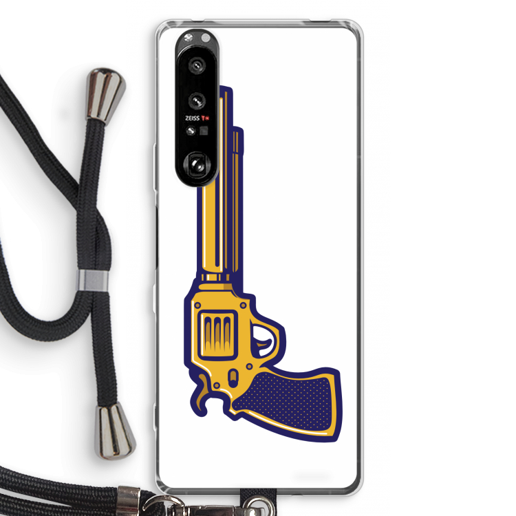 Pew Pew Pew: Sony Xperia 1 III Transparant Hoesje met koord