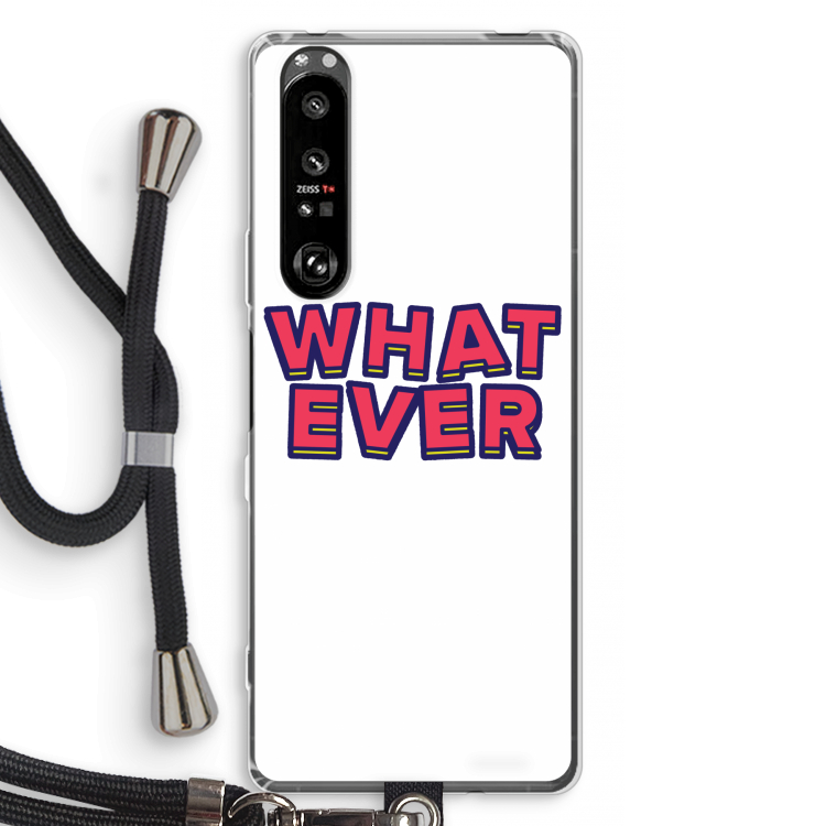 Whatever: Sony Xperia 1 III Transparant Hoesje met koord