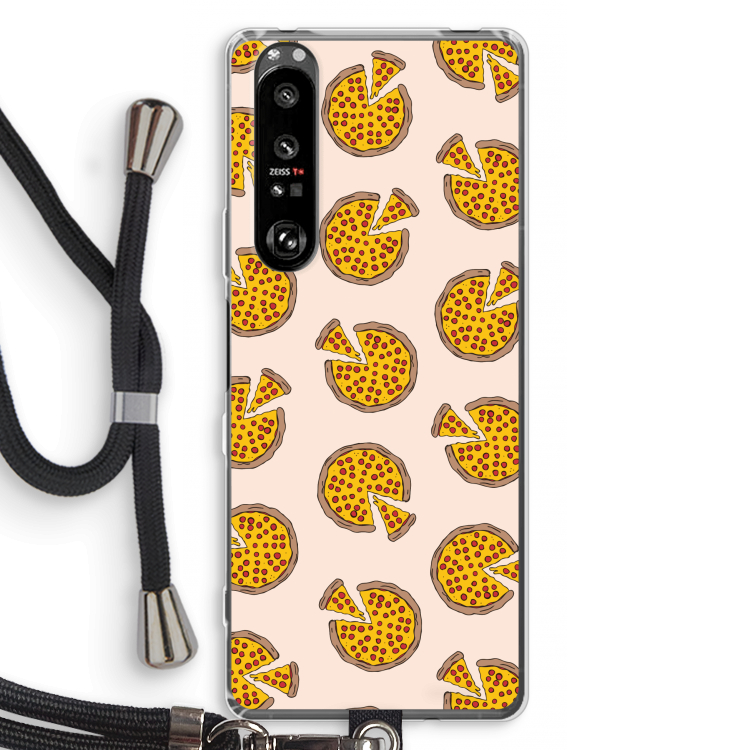 You Had Me At Pizza: Sony Xperia 1 III Transparant Hoesje met koord
