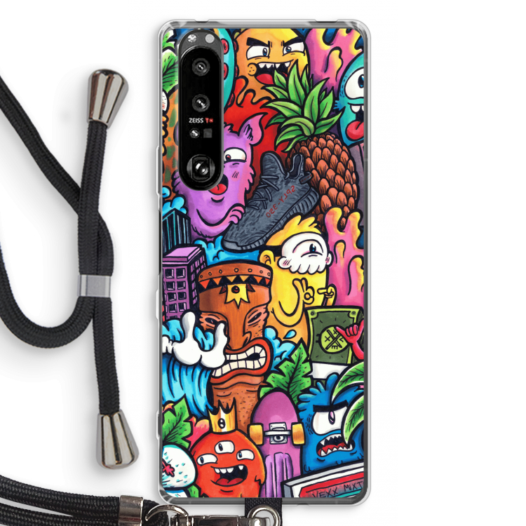 Vexx Mixtape: Sony Xperia 1 III Transparant Hoesje met koord