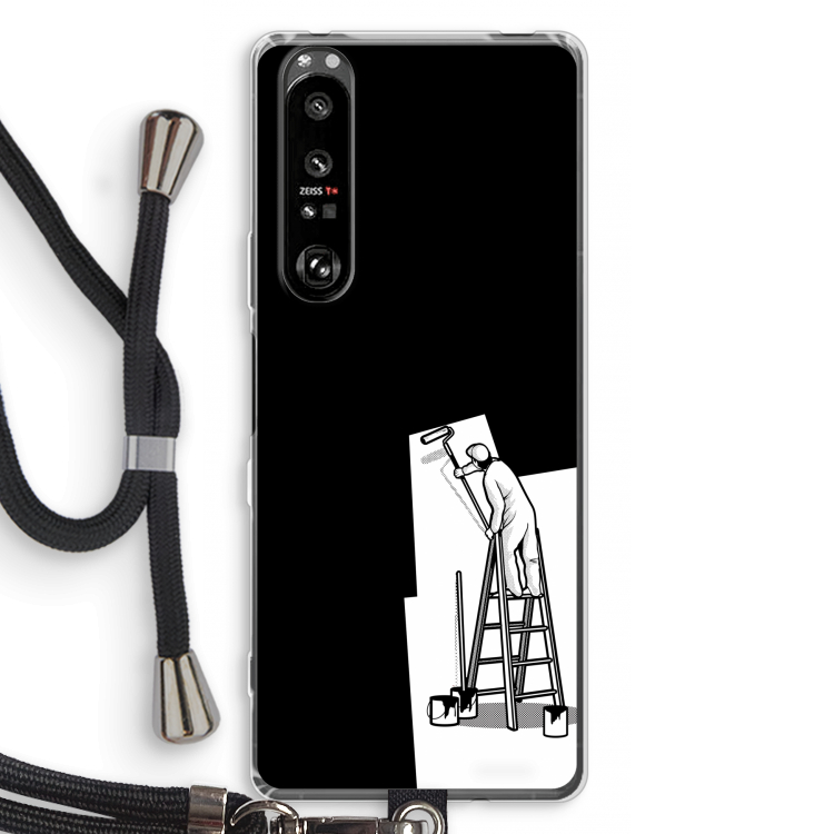 Musketon Painter: Sony Xperia 1 III Transparant Hoesje met koord
