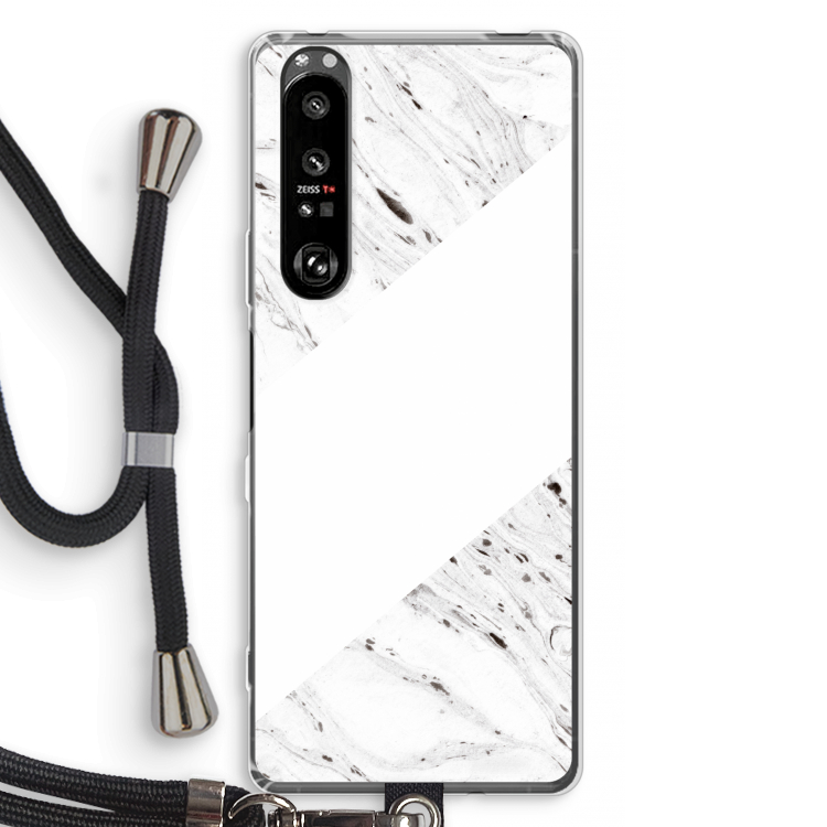 Biggest stripe: Sony Xperia 1 III Transparant Hoesje met koord