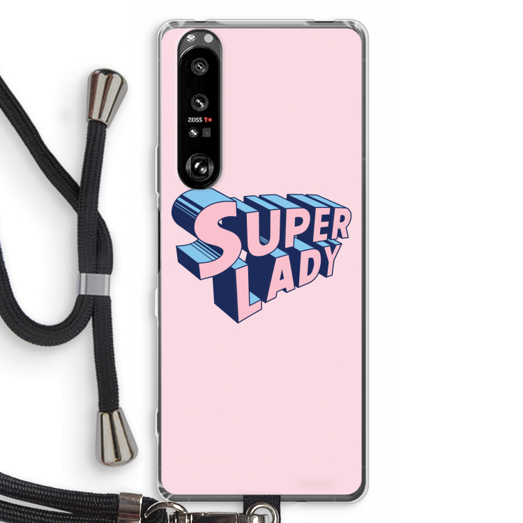 Superlady: Sony Xperia 1 III Transparant Hoesje met koord