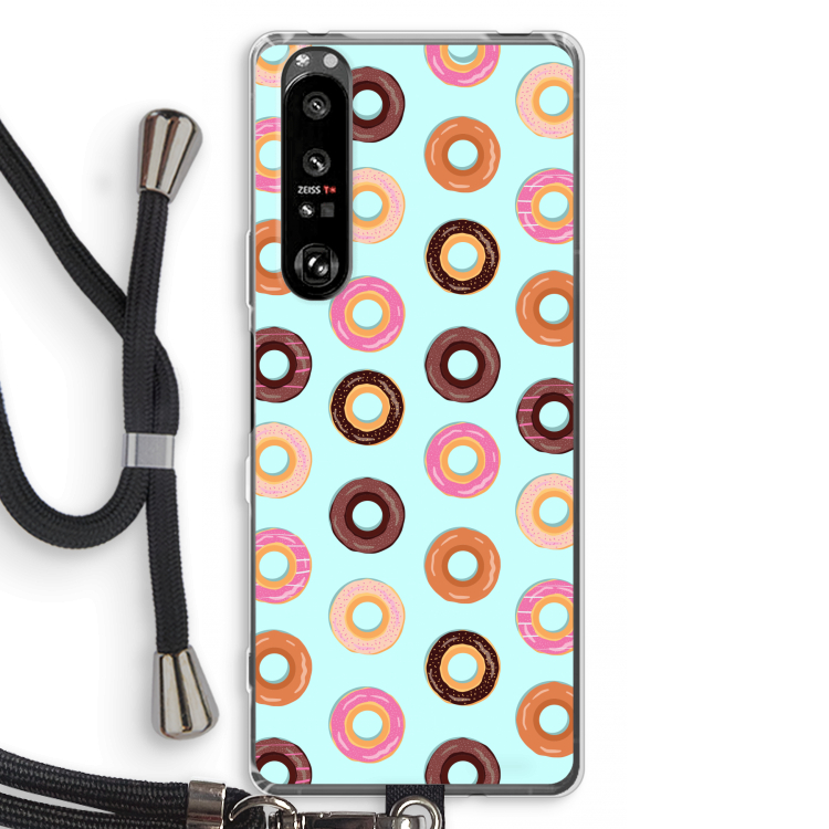 Donuts: Sony Xperia 1 III Transparant Hoesje met koord