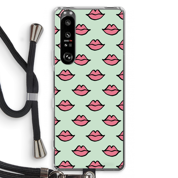 Lipjes: Sony Xperia 1 III Transparant Hoesje met koord