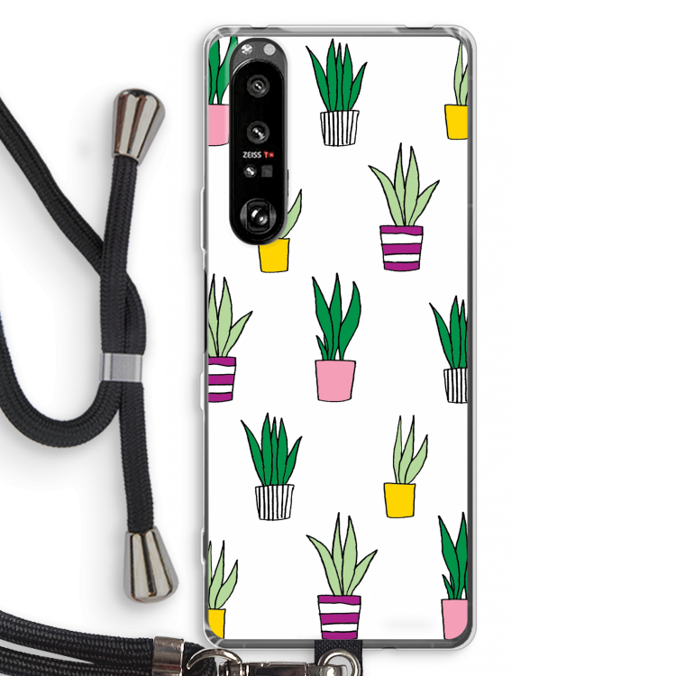 Sanseveria: Sony Xperia 1 III Transparant Hoesje met koord