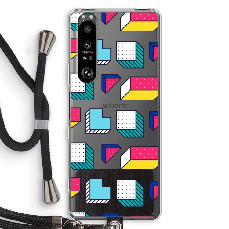 8-bit N°7: Sony Xperia 1 III Transparant Hoesje met koord