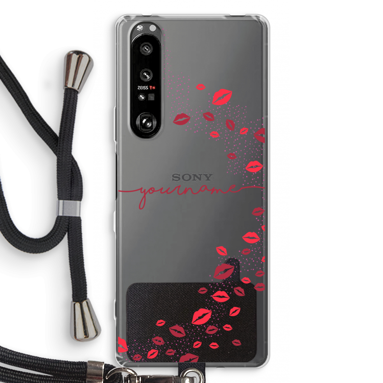 Kusjes: Sony Xperia 1 III Transparant Hoesje met koord