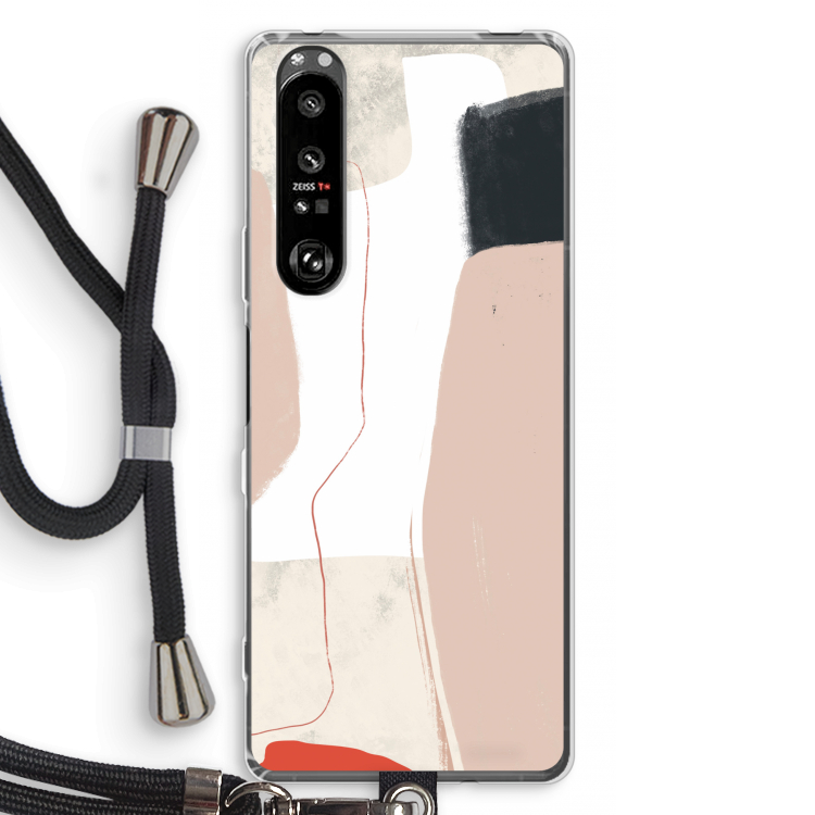 Lava: Sony Xperia 1 III Transparant Hoesje met koord