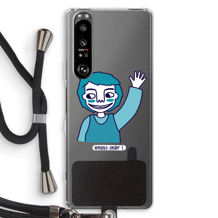 Zwaai: Sony Xperia 1 III Transparant Hoesje met koord