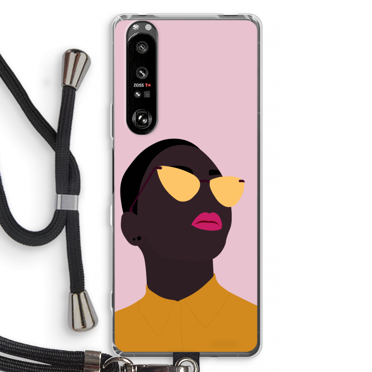 Yellow glasses: Sony Xperia 1 III Transparant Hoesje met koord