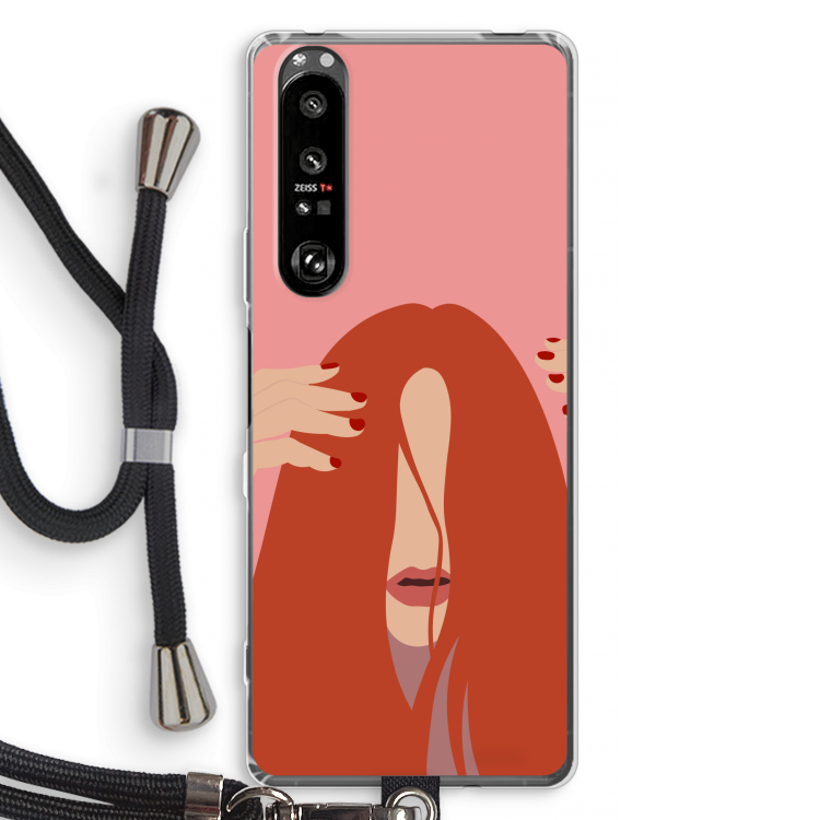 Woke up like this: Sony Xperia 1 III Transparant Hoesje met koord