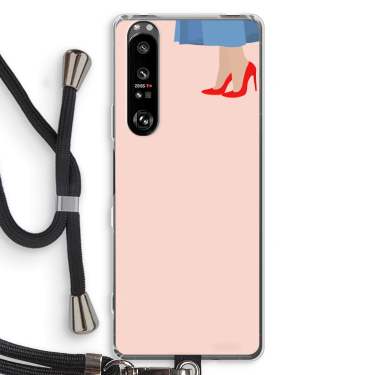 High heels: Sony Xperia 1 III Transparant Hoesje met koord