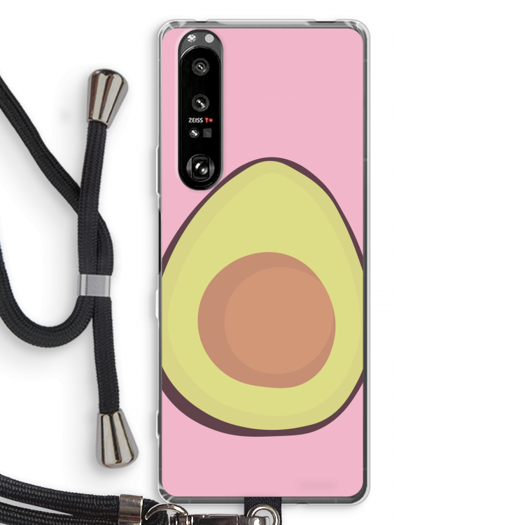 Avocado: Sony Xperia 1 III Transparant Hoesje met koord