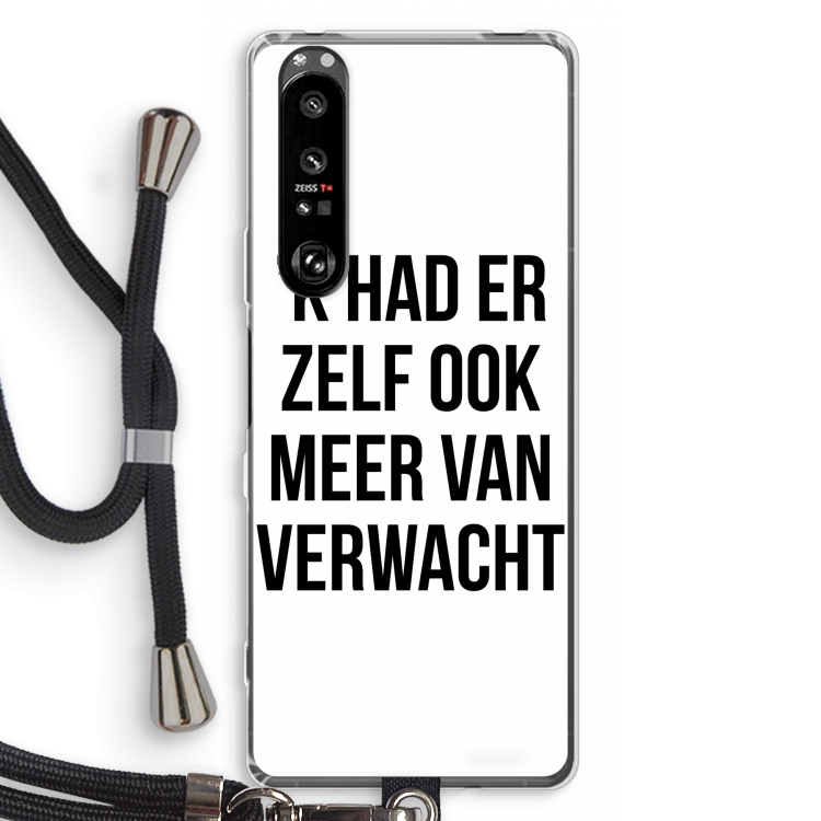 Meer verwacht: Sony Xperia 1 III Transparant Hoesje met koord
