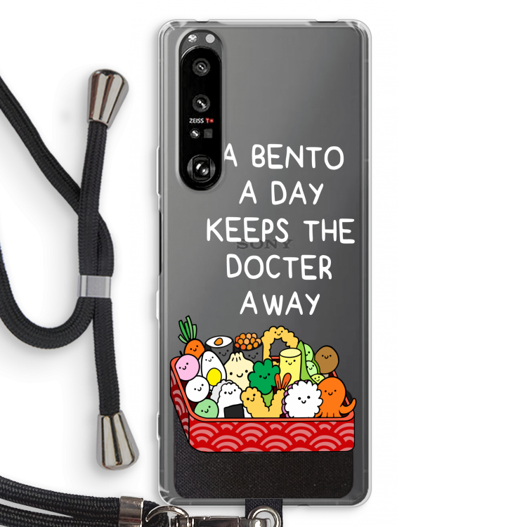 Bento a day: Sony Xperia 1 III Transparant Hoesje met koord